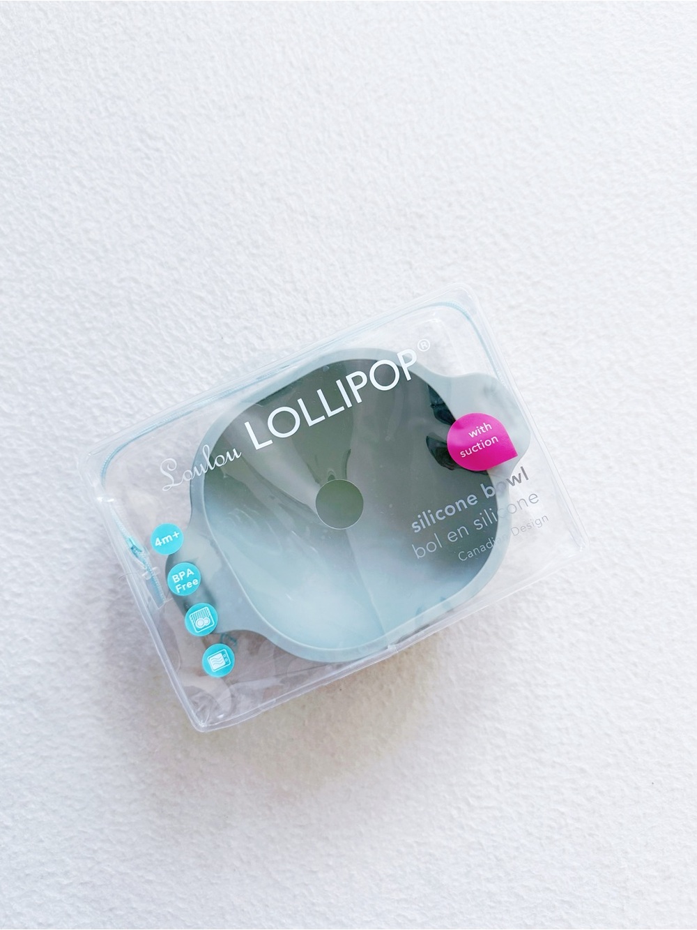 Loulou Lollipop Silicone Suction Baby Bowl with Lid Sage Green BLW Canadian Eco